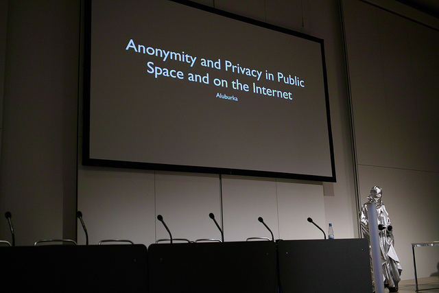 30C3 – Anonymous person giving a talk