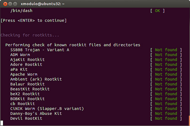 Rootkit – Scan for Rootkits with Rkhunter
